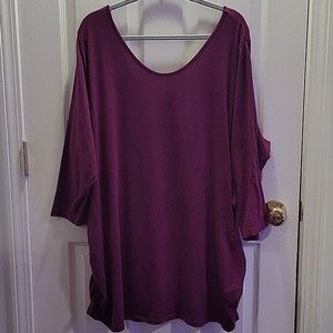 Old Navy Plus Size Wine Fitted Top 4X